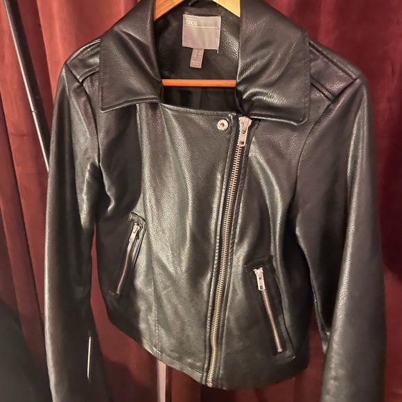 ASOS Classic Black Leather Jacket - Picture 4 of 6